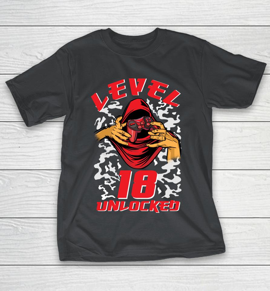 18th Bday 18yr Boy Funny Gamer 18 Years Old Birthday Shirts