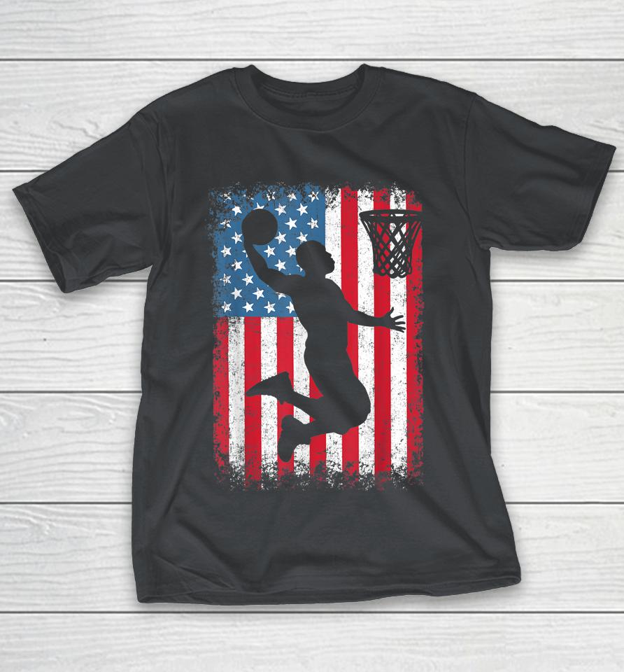 American Patriotic Basketball 4th Of July Usa Flag Shirts