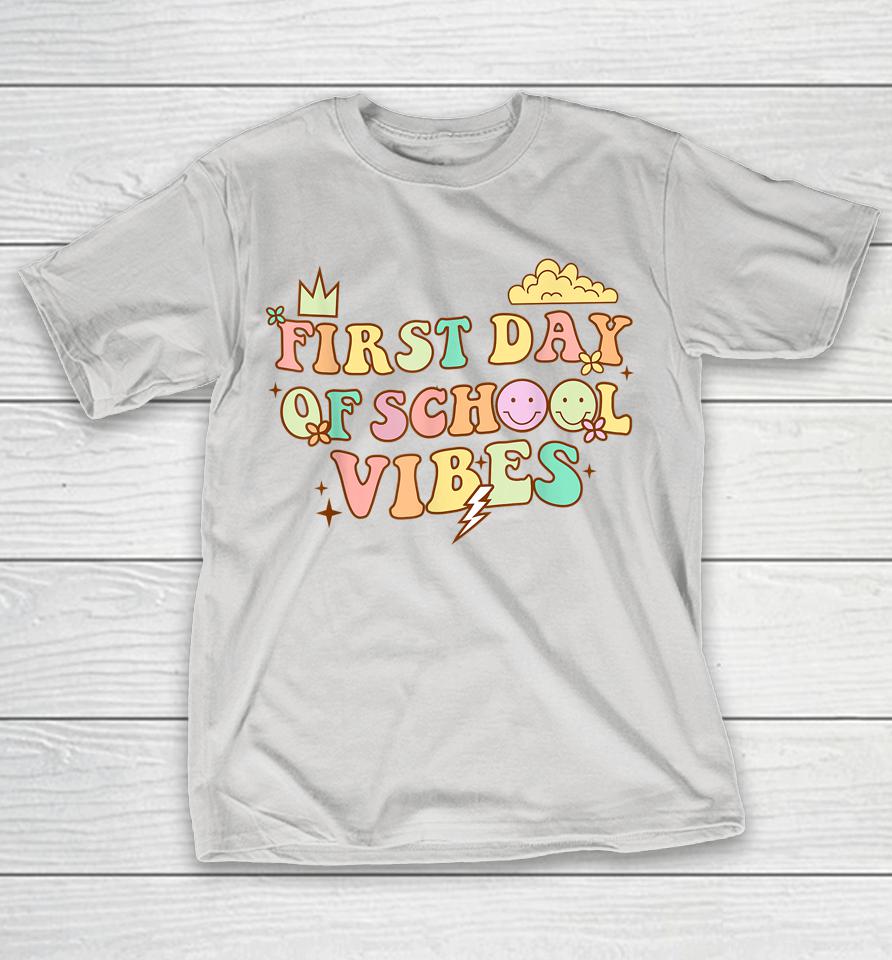 Back To School Kindergarten Vibes Student Teacher Retro Shirts