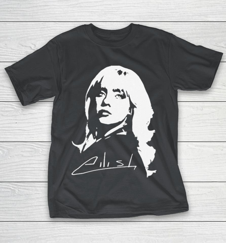 Billie Eilish Unique Portrait Signature Happier Than Ever Dont Smile At Me Shirts