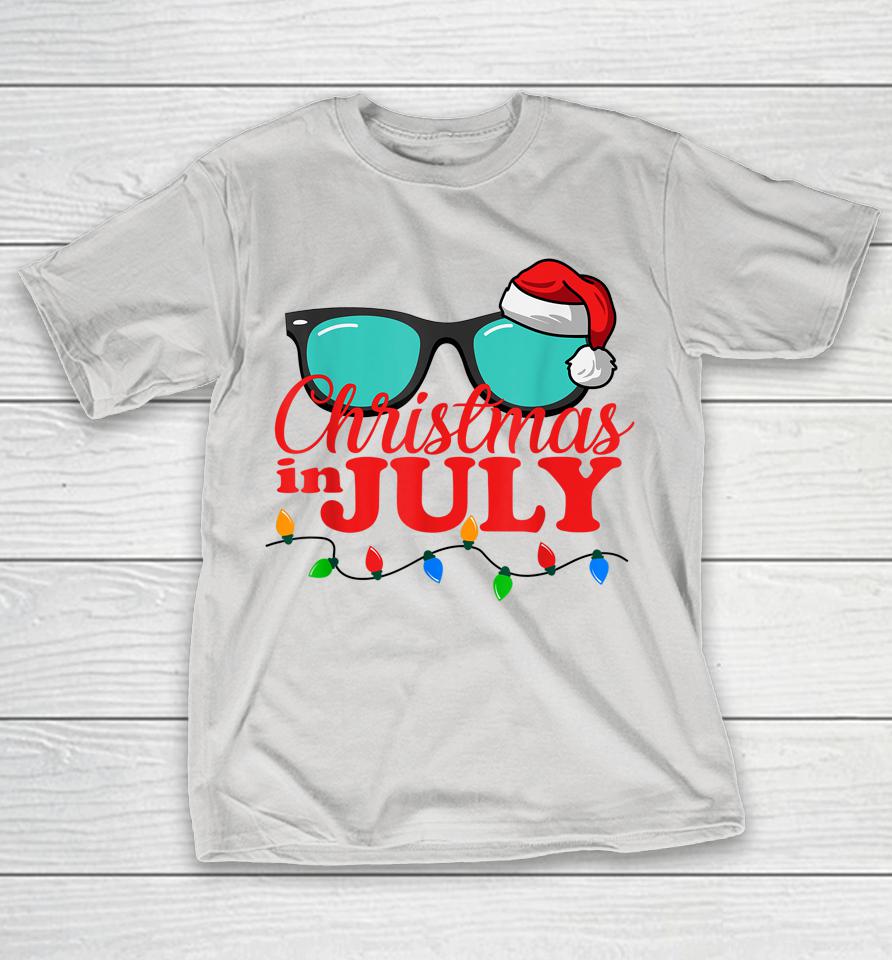 Christmas In July Shirt Sunglasses Beach Summer Vacation Shirts