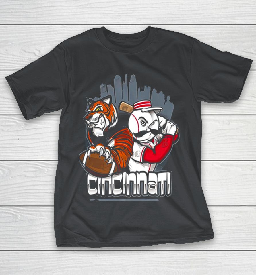 Cincinnati Bengals x Cincinnati Reds art by Eric Poole Unique Shirts