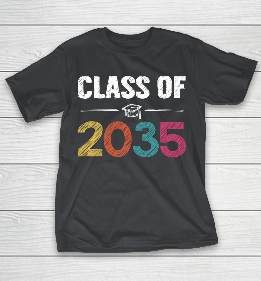 Class Of 2035 First Day Of School Grow With Me Graduation Shirts