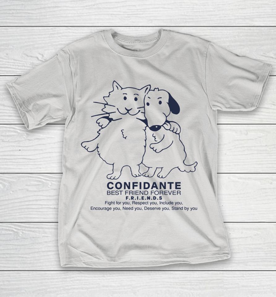 Confidante Best Friend Forever Cat And Dog Shirts
