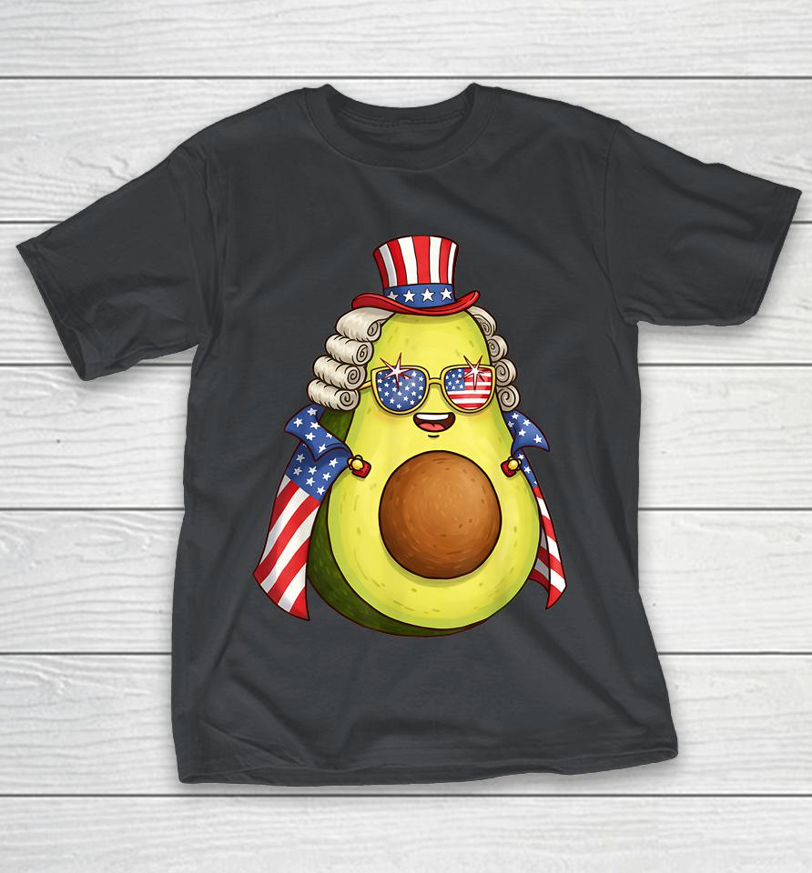 Cute Avocado American Flag Cape 4th Of July America USA Shirts