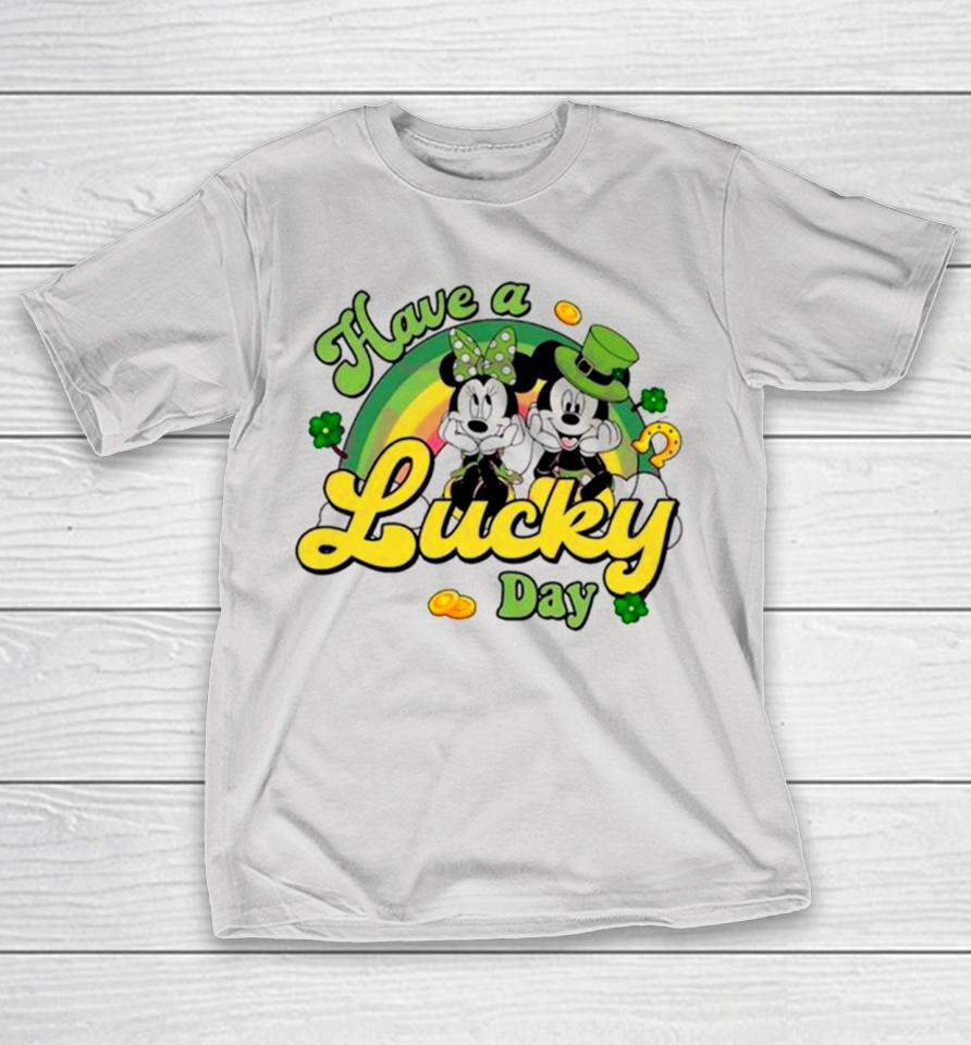 Disney Mouse have a lucky day Patrick’s rainbow Shirts