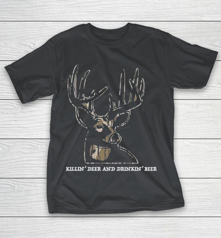 Killin’ Deer And Drinkin’ Beer Camo Shirts