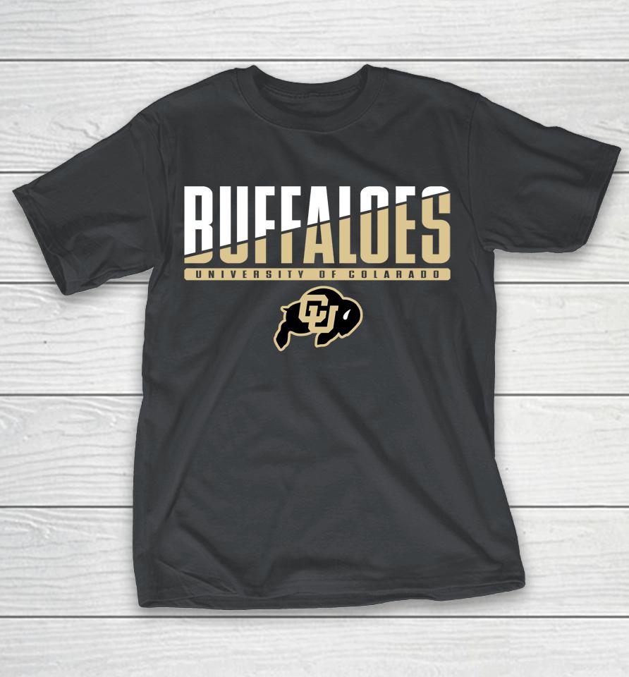 Men's Champion Black Colorado Buffaloes Wordmark Slash Shirts