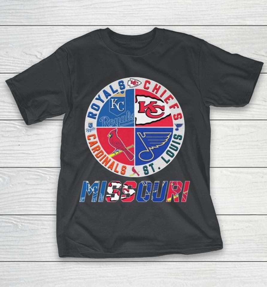 Missouri Kansas City Chiefs Royals St Louis Cardinals And Blue 2023 Shirts