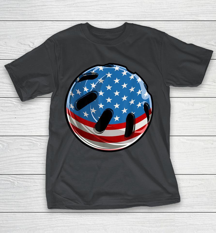Patriotic American Flag Wiffleball Gift For Men 4th Of July Shirts