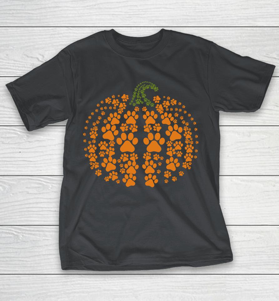 Paws Dog And Cat Pumpkin Funny And Cute Pet Lovers Shirts