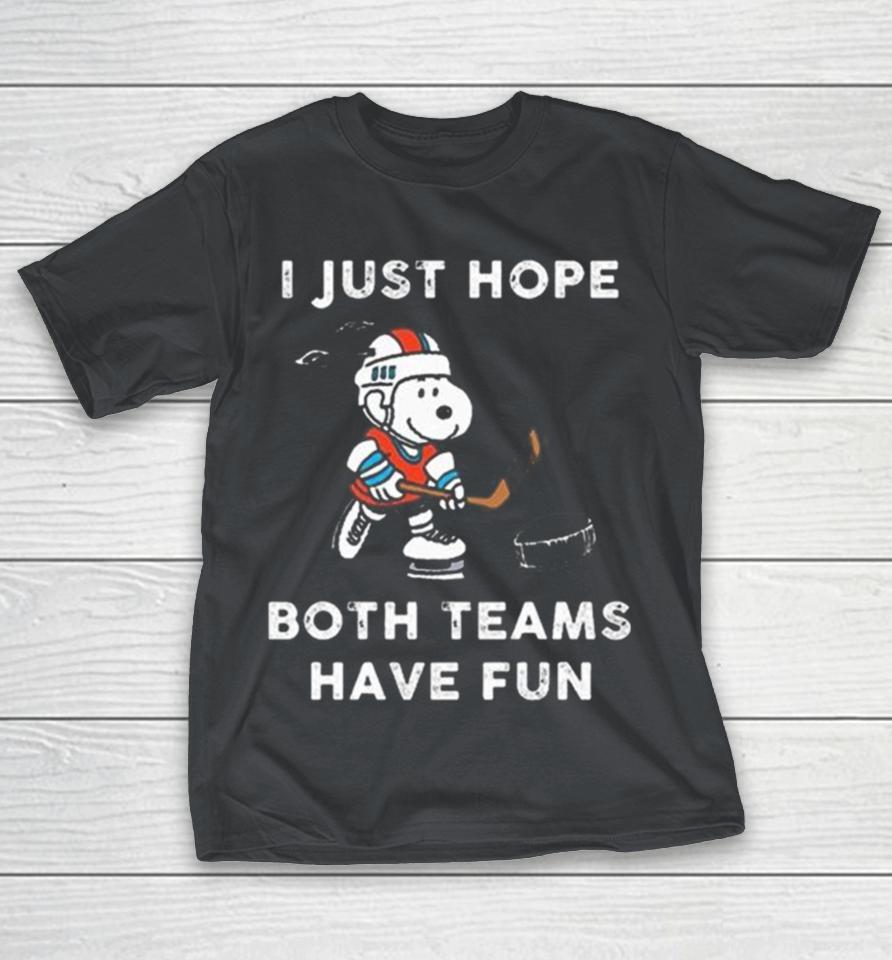 Snoopy Boston Bruins I Just Hope Both Teams Have Fun Shirts