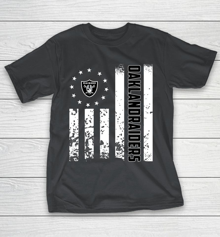 The USA Oakland Raiders Logo American Flag NFL Shirts