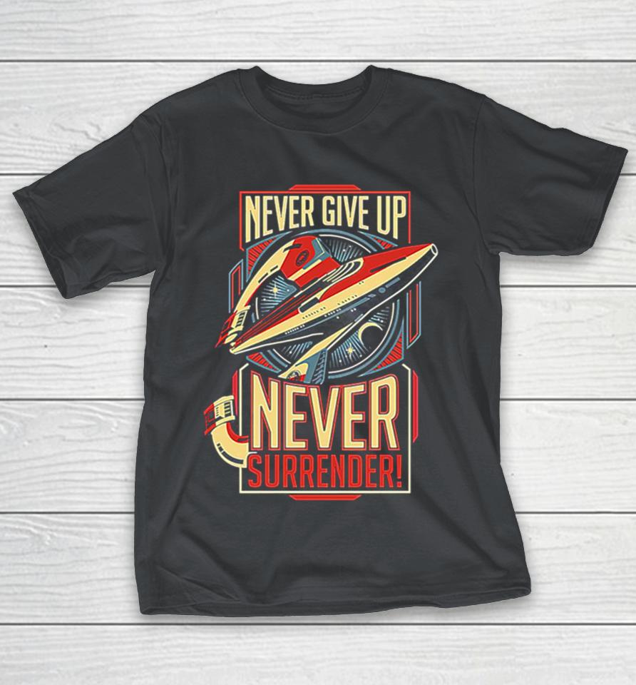 Vintage Never Surrender Quote Retro Shirts